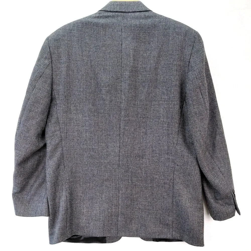 Ralph Lauren LRL Blazer Sport Coat Mens Size 40S Gray 100% Lambswool Suit Jacket